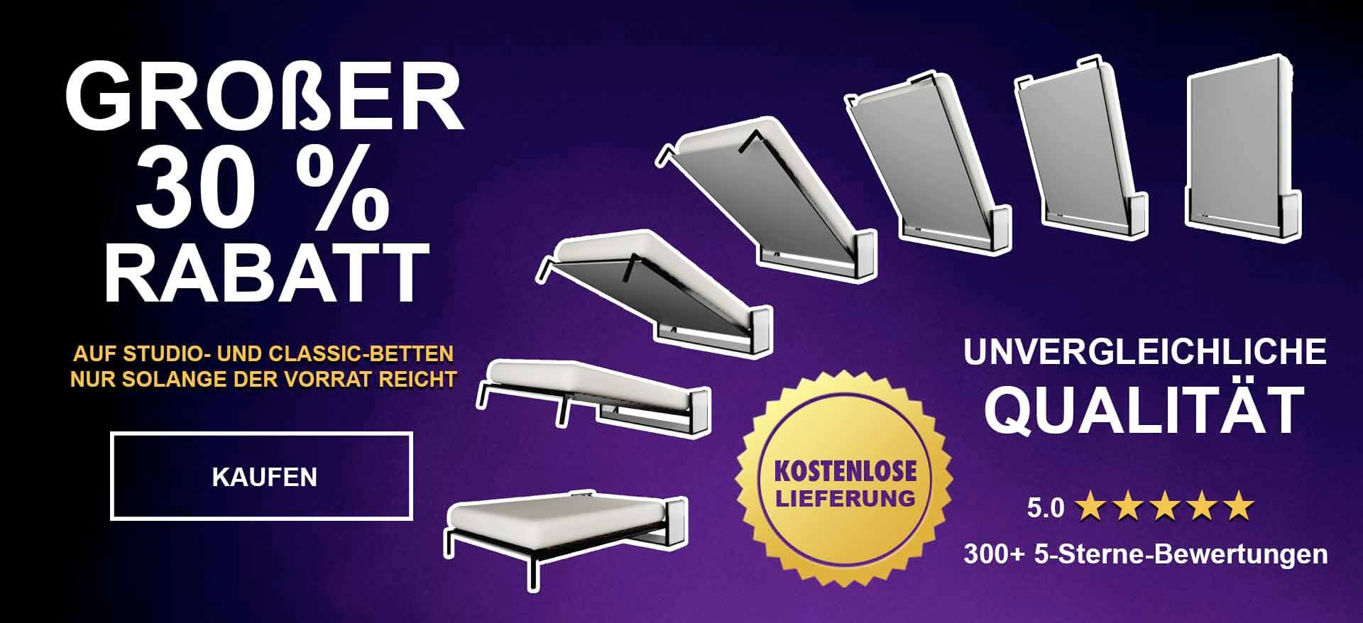 Wall Bed King: lebenslange Garantie, kostenlose Lieferung, bestbewertet, herausragende Qualität