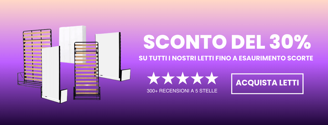 30 % di sconto su tutti i nostri letti – fino a esaurimento scorte. Clicca per scoprire i modelli disponibili.